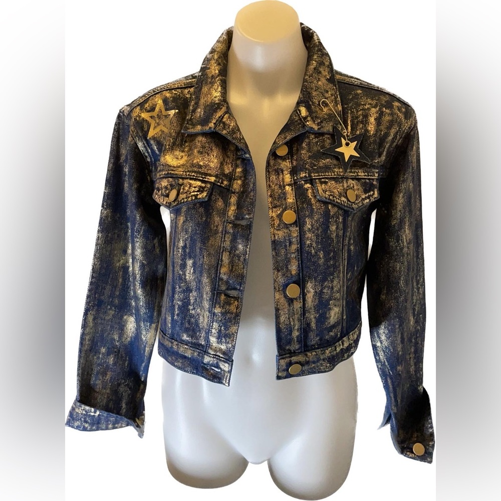 jean jacket color gold